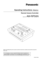 Panasonic AW-RP50 Basic Operating Instructions