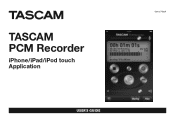 TASCAM PCM Recorder User Guide for TASCAM PCM Recorder