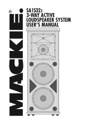 Mackie SA1532z Owner's Manual