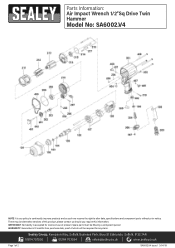 Sealey SA6002 Parts Diagram