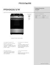 Frigidaire FFGH2422US Product Specifications Sheet