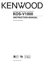 Kenwood KOS-V1000 User Manual
