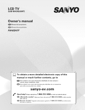 Sanyo FW43D47F Owners Manual