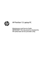 HP Pavilion 13-an0000 Maintenance and Service Guide