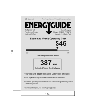 Avanti FF994PS Energy Guide Label