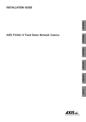 Axis Communications P3365-V P3365-V Network Camera - Installation Guide