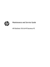 HP EliteDesk 705 G4 Micro Maintenance and Service Guide