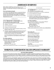 KitchenAid UXT5230BFS Warranty Information