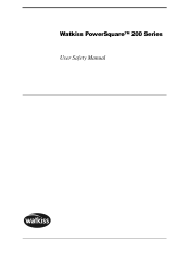 Konica Minolta AccurioPress C14000 Watkiss PowerSquare 224 Safety Manual