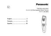 Panasonic ER-SB40-K Operating Instructions