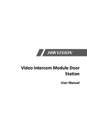 Hikvision DS-KD-TDM User Manual