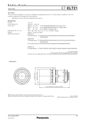 Panasonic PT-MZ670 ET-ELT21 Spec File