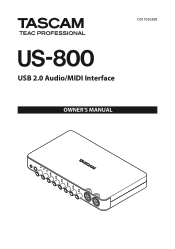 TASCAM US-800 Owners Manual