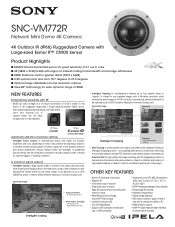 Sony SNCVM772R Specification Sheet SNC-VM772R 4K Surveillance Data Sheet