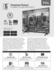 TCL 49 inch 5-Series S517 Spec Sheet