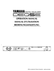 Yamaha DEQ5E DEQ5E Owners Manual Image