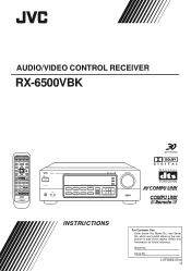 JVC RX-6500VBK Instruction Manual