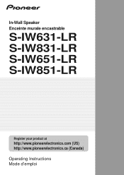 Pioneer S-IW651-LR Owner's Manual