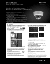 Sony SNCVM600B Specification Sheet (SNC-VM600B datasheet)