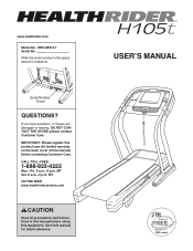 HealthRider H105t Treadmill English Manual