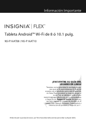Insignia NS-P16AT08 Important Information (Español)