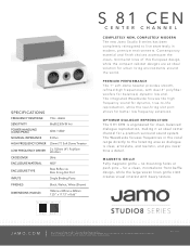 Jamo S 81 CEN Cut Sheet