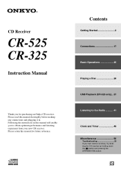 Onkyo CR-525 Owner Manual
