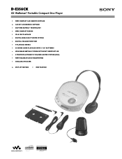 Sony D-E356CK Marketing Specifications
