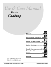 Frigidaire PLEC36S9EC Use and Care Manual