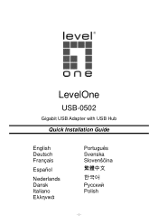 LevelOne USB-0502 Quick Install Guide