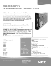 NEC P461 P401 : SB-L008WU spec brochure