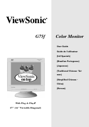 ViewSonic G75FB User Manual