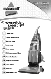 Bissell Velocity® Bagged Rewind Vacuum 3863 User Guide