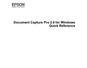 Epson WF-C20590 Quick Reference - Document Capture Pro 2.0