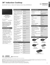 Bosch NITP660SUC Product Spec Sheet 1