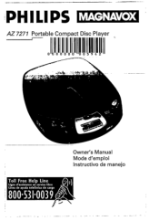 Magnavox AZ7271 User manual,  English (US)
