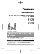 Panasonic KX-TGE43 Operating Manual