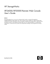 HP XP20000 HP StorageWorks XP24000/XP20000 Remote Web Console Users Guide (AE131-96067, July 2009)