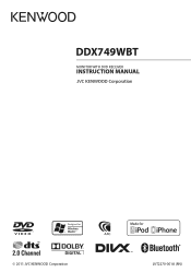 Kenwood DDX749WBT Operation Manual