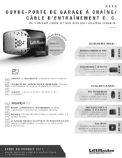 LiftMaster 8010 8010 Product Guide - French Manual