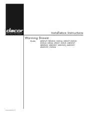 Dacor EWD36 Installation Instructions