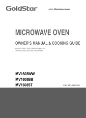 LG MV1608WW Owner's Manual
