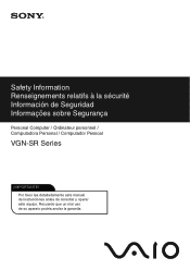 Sony VGN-SR490 Safety Information