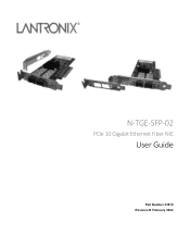 Lantronix N-TGE-SFP-02 N-TGE-SFP-02 User Guide Rev B