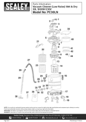 Sealey PC30LN Parts Diagram