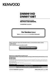 Kenwood DNN9710BT Instruction Manual