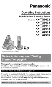 Panasonic KXTG6632 KXTG6632 User Guide