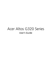 Acer Altos G320 Altos G320 User's Guide
