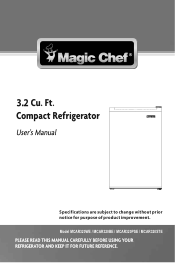 Magic Chef MCAR320BE User Guide