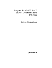 Adaptec 2254100-R Software Reference Manual